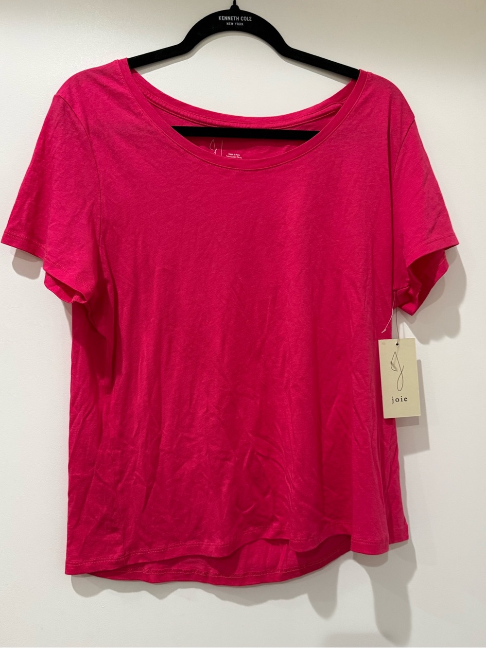 NWT Joie Scoop Neck Top Women's XL Scoop Neck Cotton Short Sleeve T Shirt